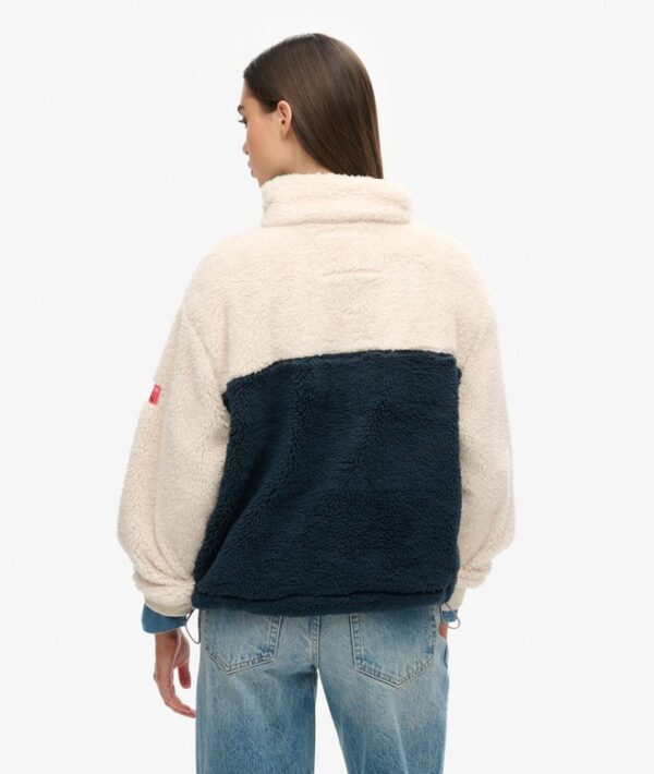 Superdry Super Soft Mash Up Henley Jumper - Rice White - Image 2