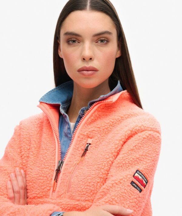 Superdry Outdoor Half Zip Fleece - Pastelline Coral - Image 6