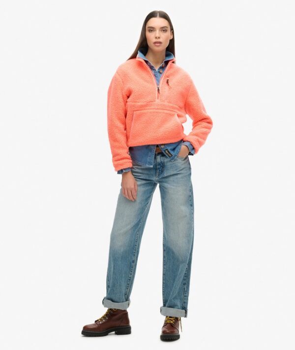 Superdry Outdoor Half Zip Fleece - Pastelline Coral - Image 4