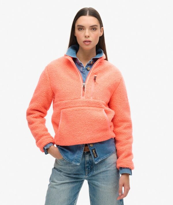 Superdry Outdoor Half Zip Fleece - Pastelline Coral - Image 2