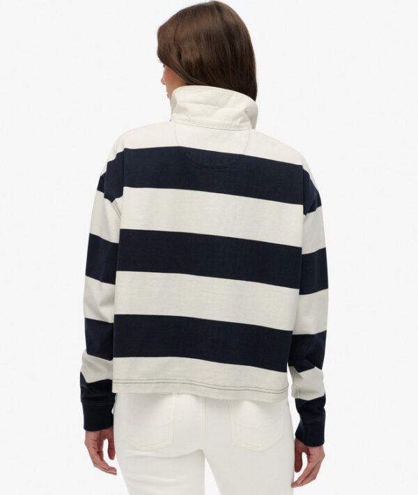 Superdry Athletic Essentials Stripe Rugby Top - Eclipse Navy Stripe - Image 5