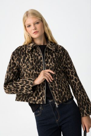 Tiffosi Classic Leopard Print Jacket