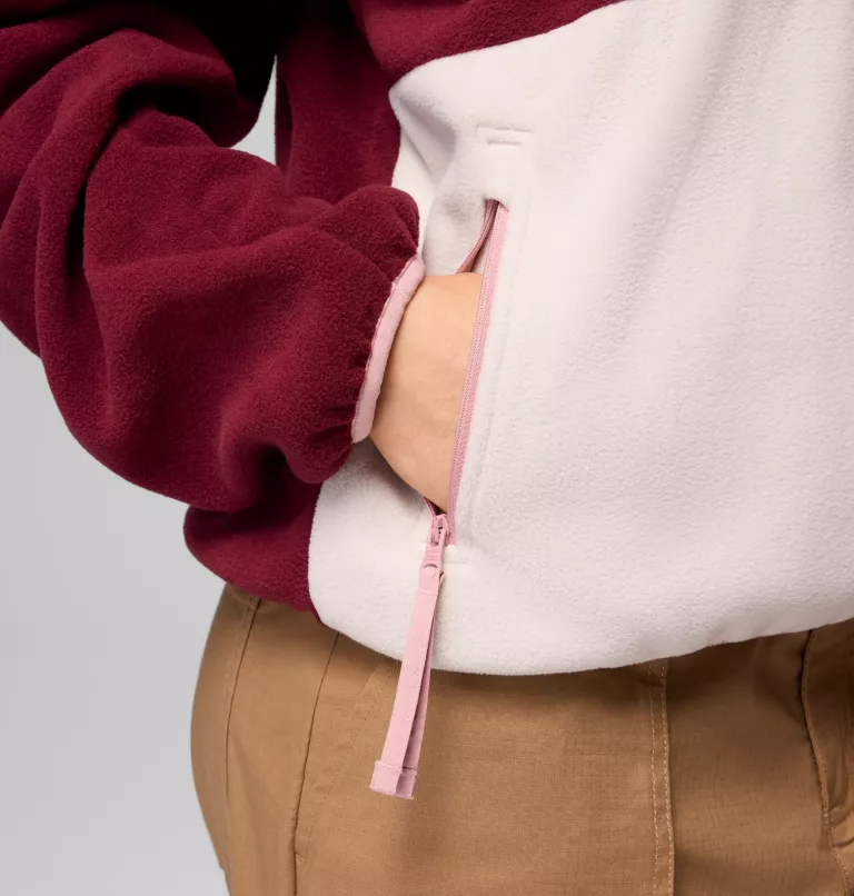 Columbia Sequoia Grove Half Zip Fleece - Rich Wine, Dark Stone, Eraser Pink - Image 4