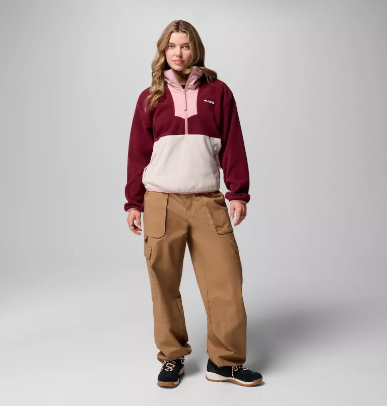 Columbia Sequoia Grove Half Zip Fleece - Rich Wine, Dark Stone, Eraser Pink - Image 6