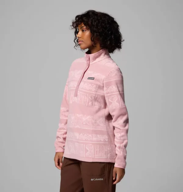 Columbia Benton Springs Printed Half Snap Fleece - Eraser Pink Deschutes Days - Image 4