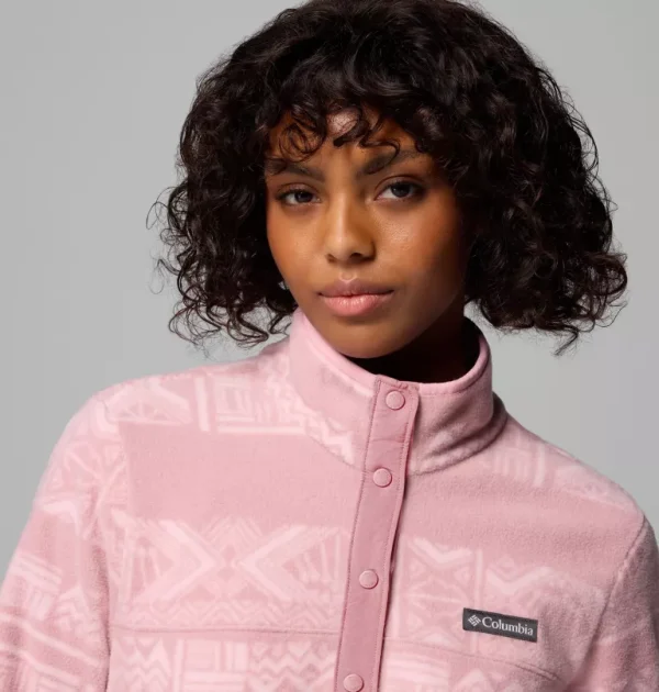 Columbia Benton Springs Printed Half Snap Fleece - Eraser Pink Deschutes Days - Image 2