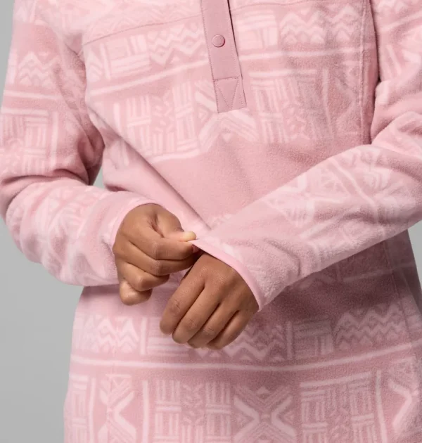 Columbia Benton Springs Printed Half Snap Fleece - Eraser Pink Deschutes Days - Image 5