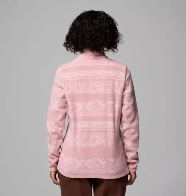 Columbia Benton Springs Printed Half Snap Fleece - Eraser Pink Deschutes Days - Image 3
