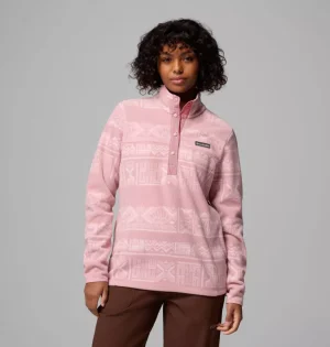 Columbia Benton Springs Printed Half Snap Fleece - Eraser Pink Deschutes Days