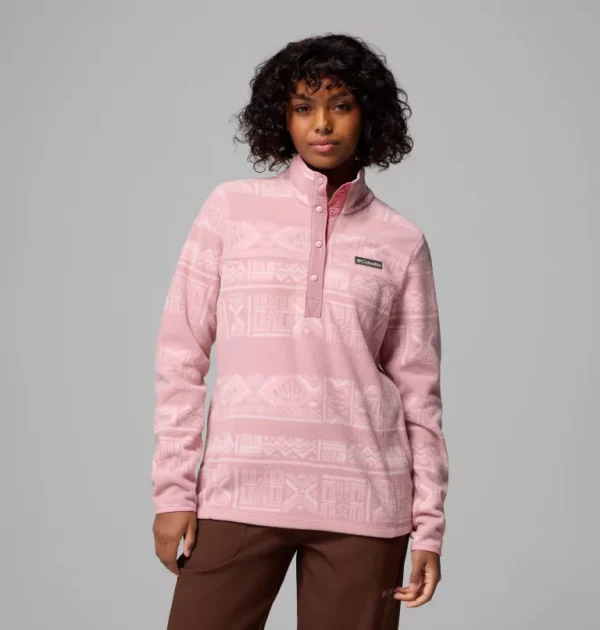 Columbia Benton Springs Printed Half Snap Fleece - Eraser Pink Deschutes Days