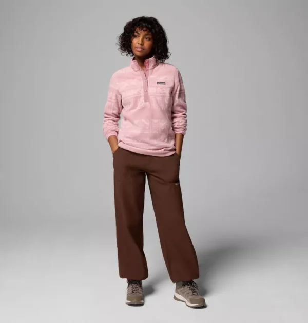 Columbia Benton Springs Printed Half Snap Fleece - Eraser Pink Deschutes Days - Image 6