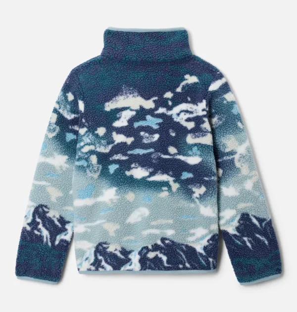 Columbia Kids Helvetia II Sherpa Half Snap Printed Fleece - Everblue - Image 2