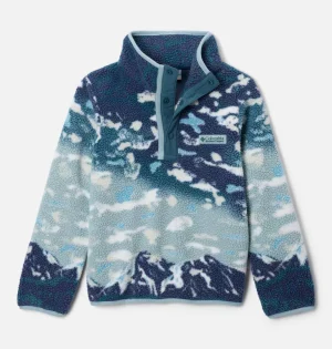 Columbia Kids Helvetia II Sherpa Half Snap Printed Fleece - Everblue