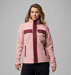 Columbia Juniper Peak Full Zip Fleece Jacket - Eraser Pink/Rich Wine
