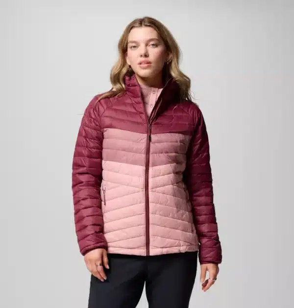 Columbia Powder Pass Insulated Jacket - Eraser Pink/Fig/Rich Wine