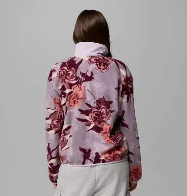 Columbia Sequoia Grove Printed Half Zip - Shale Purple Blossoming - Image 3