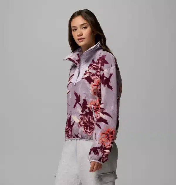 Columbia Sequoia Grove Printed Half Zip - Shale Purple Blossoming - Image 4
