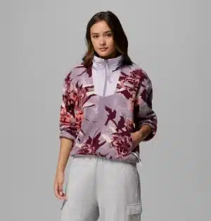 Columbia Sequoia Grove Printed Half Zip - Shale Purple Blossoming