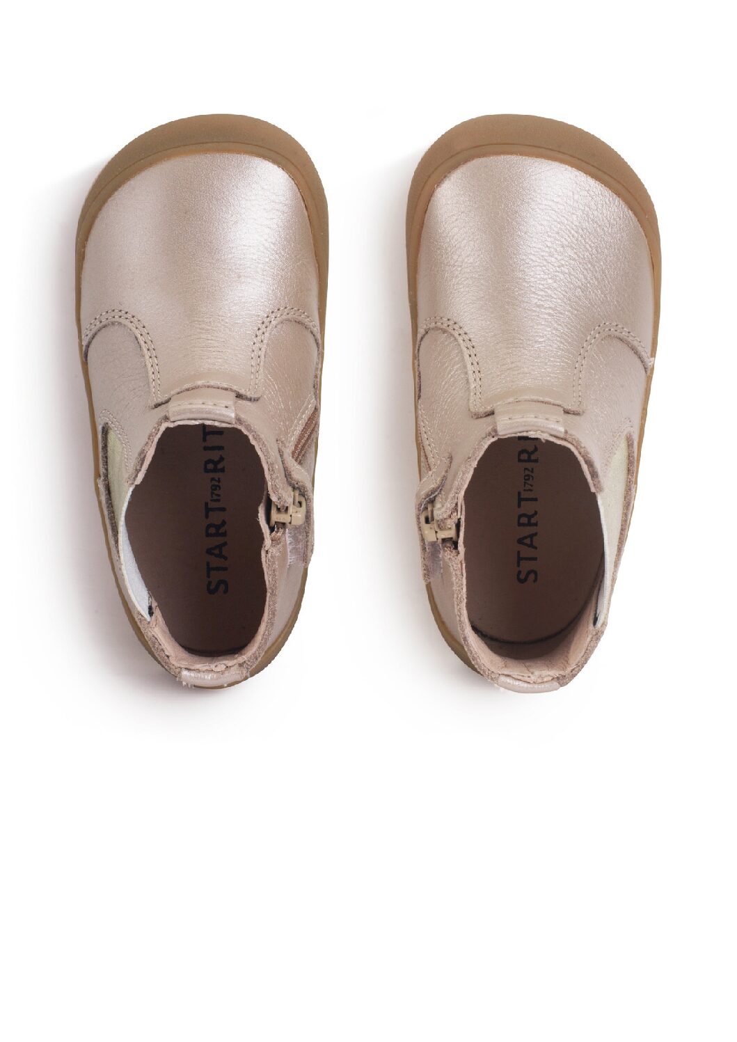 Start Rite Little Chelsea  - Taupe Pearlised Leather/Gold - Image 2