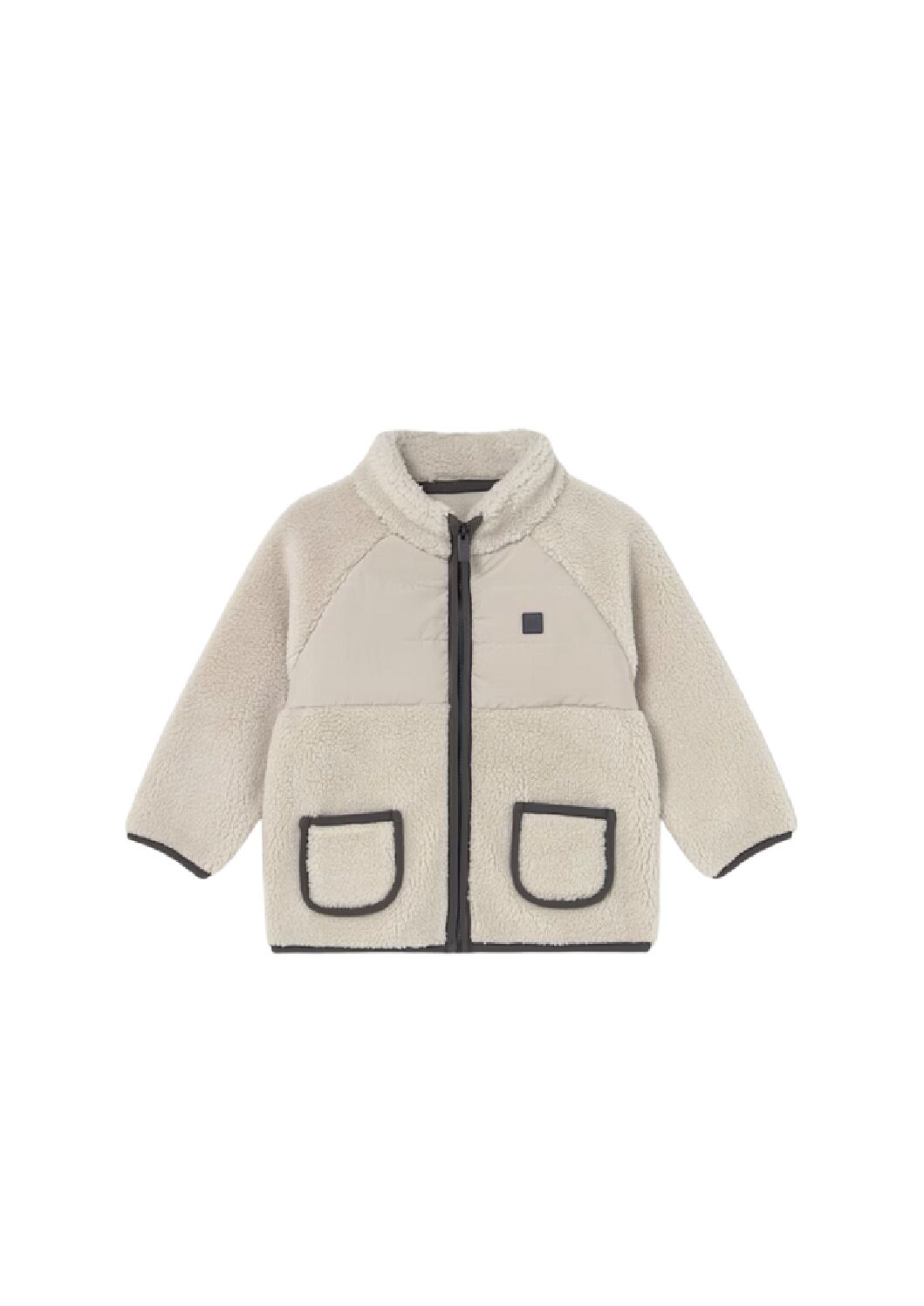 Mayoral Boys Cream Fleece Jacket