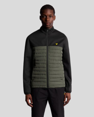 Lyle & Scott Sports Hybrid Fleece Jacket - Black Granite