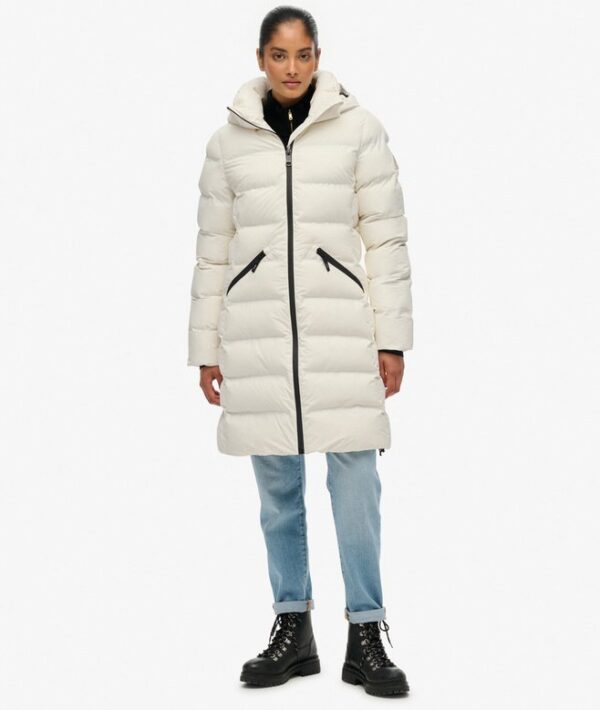 Superdry City Mid Padded Jacket - Off White - Image 5