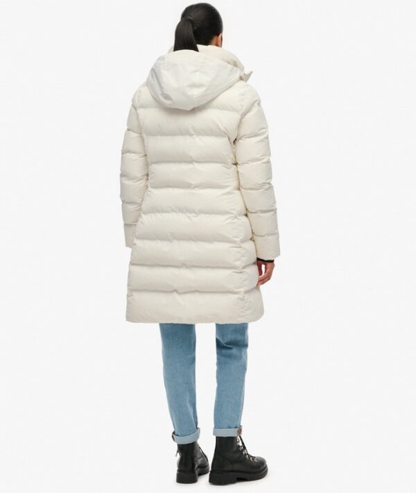 Superdry City Mid Padded Jacket - Off White - Image 6