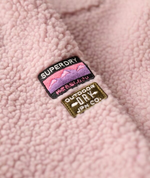 Superdry Outdoor Full Zip Fleece - Dusky Pink - Image 7