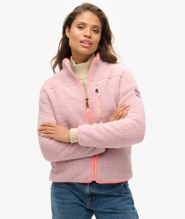 Superdry Outdoor Full Zip Fleece - Dusky Pink - Image 2