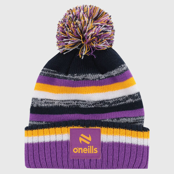 O'Neills Kids Wexford Knitted Bobble Hat - Marine/Amber/White - Image 2
